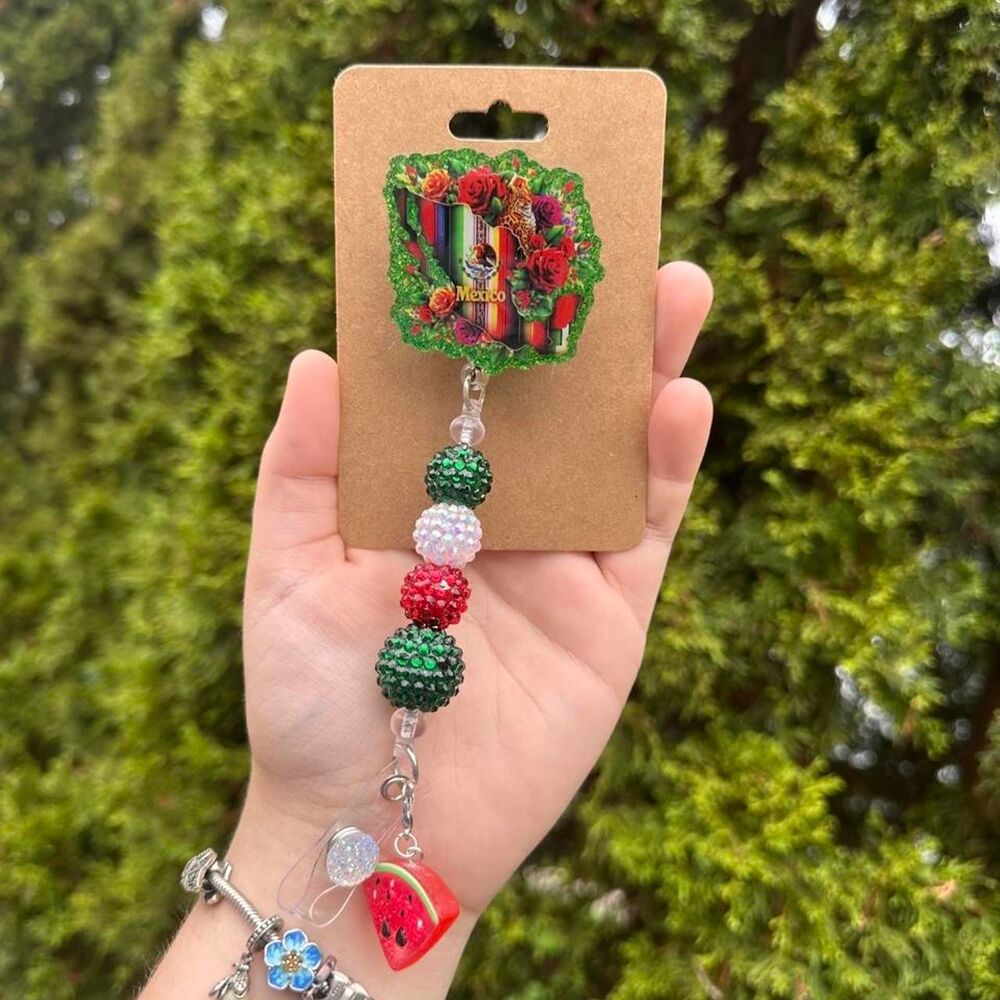 Mexico Beaded Badge Reel